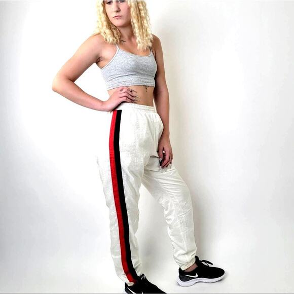 Boast USA Striped Colorblock Warm-Up Jersey Lined Track Pants - M - Picture 6 of 8